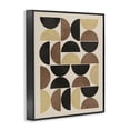 thumbnail image 4 of Stupell Industries Midcentury Neutral Geometric Abstract Painting Black Framed Art Print Wall Art, 16 x 20, 4 of 10