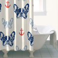 thumbnail image 4 of Anchor and Bulldog Dog Shower Curtain 36"x72" ,Bathroom Decorative Shower Curtains Set with 12 Hooks,Modern Waterproof Washable Shower Curtain, 4 of 6