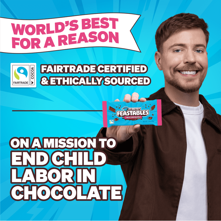 Feastables MrBeast Reformulated Milk Chocolate Bar, Creamier
