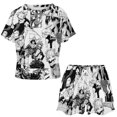 thumbnail image 2 of Boku No Hero Deku Midoriya Summer Home Suit For Womens Short-Sleeved Pajama Set 2pcs Loungewear Soft Sleepwear T-Shirts Tee Shirt Top And Short Sleeping Pants, 2 of 8