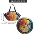 thumbnail image 4 of Musical Notes Music 2-in-1 Foldable Picnic Blanket Tote Bag Shoulder Handbag, Large Circular Outdoor Mat for Beach Camping Park, 4 of 5