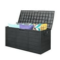 thumbnail image 1 of Ktaxon Coffre de Terrasse 75gal pour Jardin Patio - Noir, 1 of 8