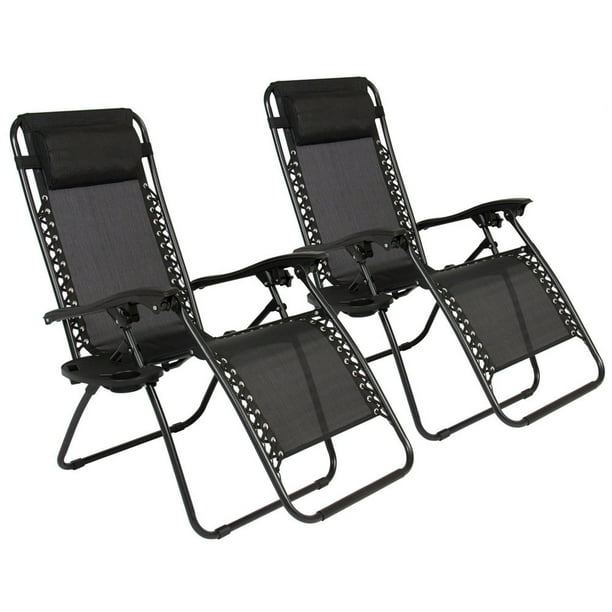 Clearance 2pcs Set Zero Gravity Lounge Chair Patio Adjustable Reclining With Cup Holder Trays For Outdoor Yard Porch Black Com Clearance 2pcs Set Zero Gravity Lounge, Gravity Lounge Chair Clearance