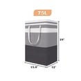 thumbnail image 4 of 2X Bolsa para Cesto de Ropa Sucia de 75 L, Cestos de Lavado Impermeables, Cesto de Ropa Sucia Plegable con Asas Extendidas para Juguetes de Ropa, A, 4 of 5