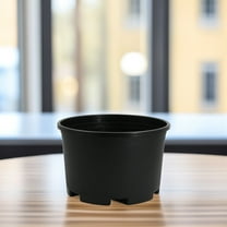 WHAMVOX  Plastic Flower Pot Garden Planter Flowerpot Floral Containers Black
