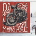 thumbnail image 1 of Ambesonne Motorcycle Shower Curtain, Uplifting Words, 69"Wx84"L, Red Warm Taupe and White, 1 of 3