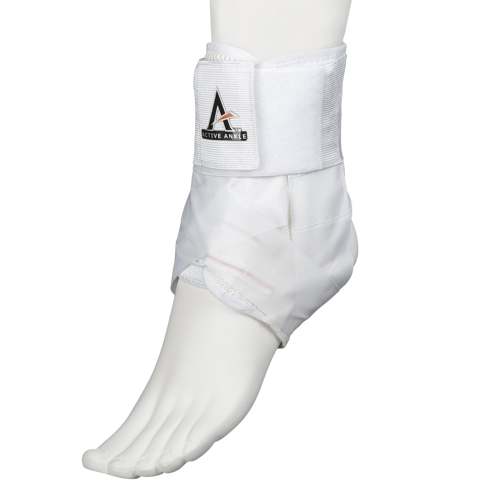 Active Ankle AS1 Pro Ankle Brace, Lace-Up, Low Profile, Protection & Sprain Support, White, Small