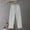 Gray, variant on Capri Pants for Women Casual 2025 Summer Drawstring Elastic High Waist Linen Pants Wide Leg Plus Size Lounge Capris Gray XXXL