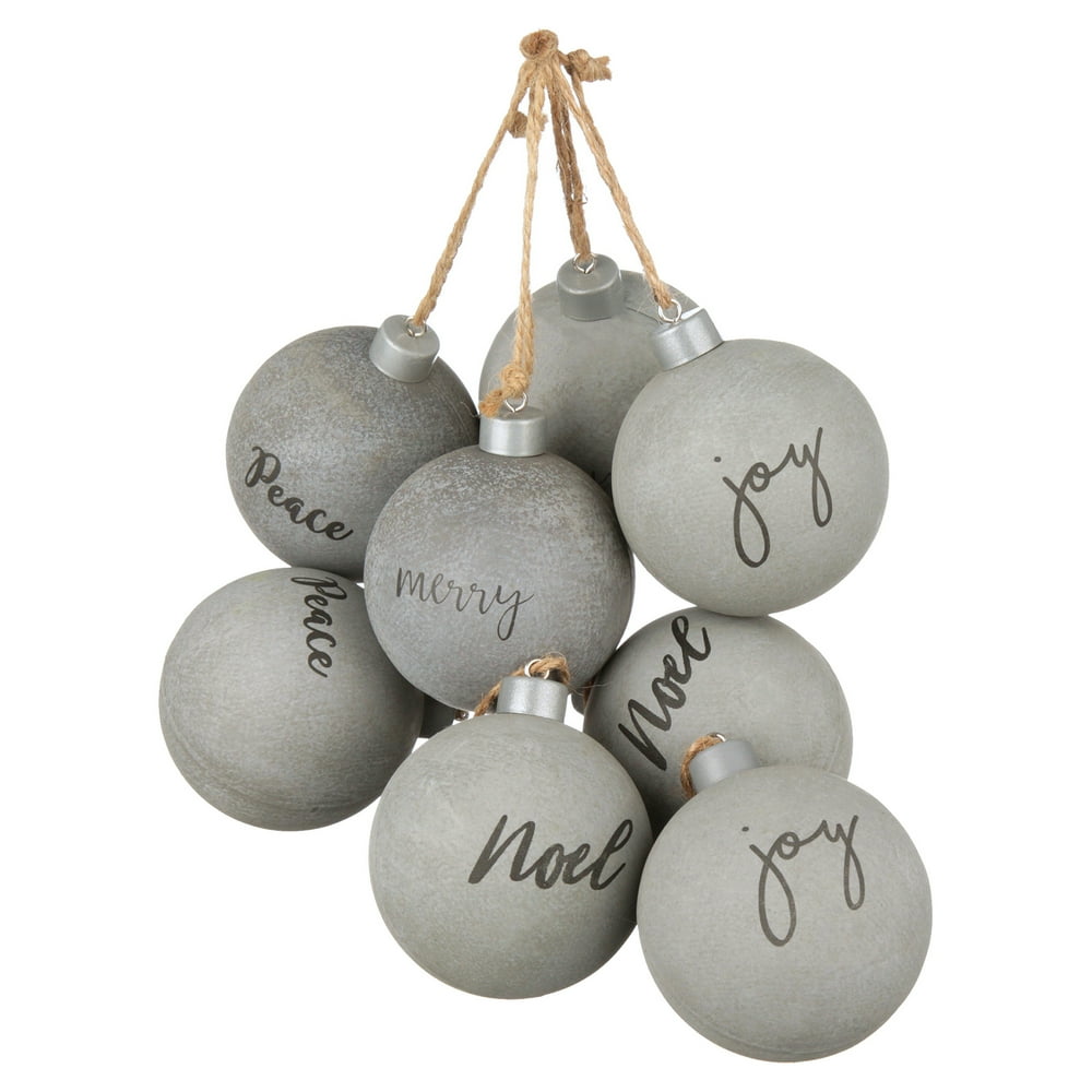 Grey Christmas Ornaments 