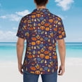 thumbnail image 4 of Susaid Thanksgiving Turkey 2 Print Hawaiian Shirts for Men Women,Hawaiian Summer Short-Sleeve Casual Relaxed-Fit Button-Down,X-Large, 4 of 7