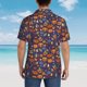 thumbnail image 4 of Fotbe Thanksgiving Turkey 2 Camisa Hawaiana para Hombre Unisex – Camisa Casual de Verano con Botones de Manga Corta de Algodón y Lino,Small, 4 of 7