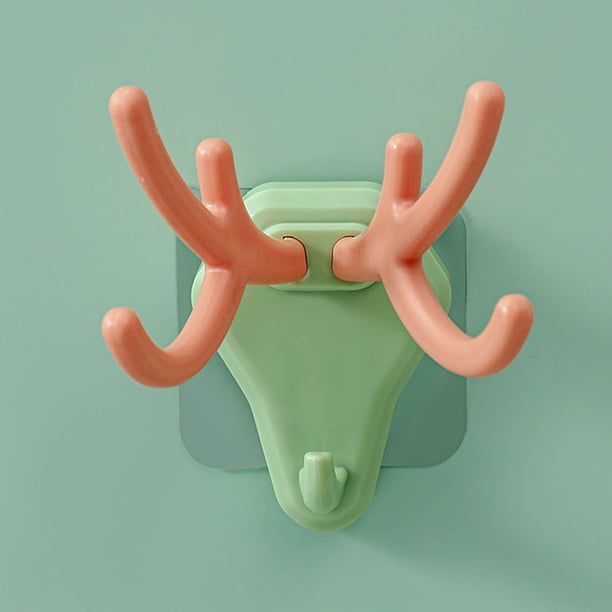 Ganfancp Gancho de Cornamenta Sin Llave Gancho para Puerta de Cocina Gancho de Espalda Cuarto de Baño Aseo Colgador de Pared Ofertas y Liquidaciones 1X Gancho de Asta