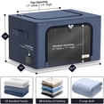 thumbnail image 5 of Sorbus Stackable Storage Bins, Fabric Organizer Bags with Window and Handles for Kids and Adults, 4Pk, Blue, 5 of 6