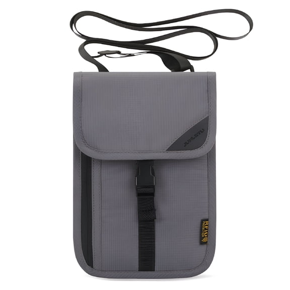 GASTROPOD Waterproof Travel Passport Bags RFID ID Credit Card Neck Pouch (Dark Grey)