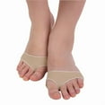 thumbnail image 3 of Jinswick Toe Topper Liner Socks Sponge Cushion No Show Women's Toeless Half Socks for High Heels Sandals Sling back 1Pack, 3 of 10