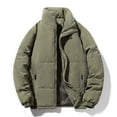 thumbnail image 4 of Sherpa Lined Jacket for Men Big and Tall Classic Corduroy Bomber Jacket Zip-Up Stand Collar Cotton Padded Outerwear Fleece Jacket No Hood Pockets M-5XL, 4 of 4
