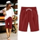 thumbnail image 2 of Pantalones Cortos de Sueño para Mujeres Suave Color Sólido Capris, Cordón de Cintura Elástica con Bolsillos para Pijamas de Salón, 2 of 7
