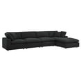 thumbnail image 2 of Modway Commix 5-Piece Upholstered Boucle Fabric Sectional Sofa in Black, 2 of 5
