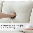 thumbnail image 5 of Uph114.2" Modular Sectional Sofa, Upholstered 4 Seater Sofa Couch with Console,Fabric U-Shaped Sofa with Cup Holders,USB Ports & 4 Throw Pillows for Living Room, Apartment,Beige, 5 of 9