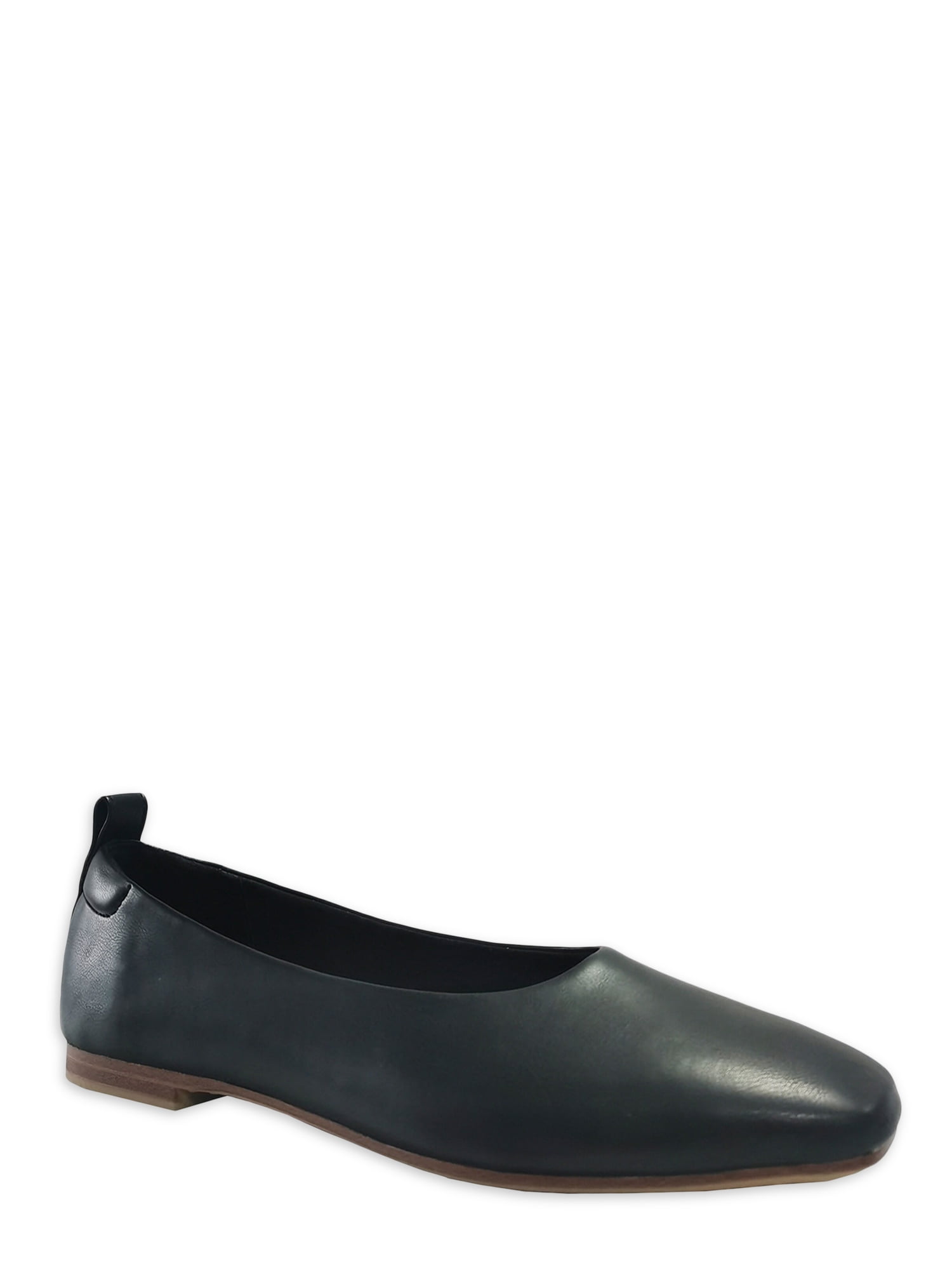 Time and Tru Women's Soft Square Toe Ballet Flats (Wide Width Available)