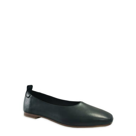

Time and Tru Women s Soft Square Toe Ballet Flats (Wide Width Available)