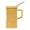 Yellow, variant on MOQIN Ceramic Mug Porcelain Latte Tea Cup Coffee Mug with Lid and Straw, Porcelain Tall Tea Cup with Handle for Home & Office, Vintage Refrigerator Shaped,550ml Capacity,Yellow,Green