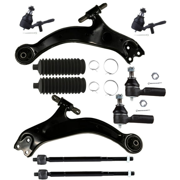 SCITOO 10pcs Front Suspension Kit Lower Control Arm And Ball Joints Inner Outer Tie Rod Ends w/Boots Fit 1998-2004 For Toyota Avalon 1998-2003 For Toyota Sienna 1999-2003 For Toyota Solara