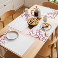 thumbnail image 5 of Cherry Blossom Placemats Set of 8 Spring Pink Floral Branches Watercolor Place Mats Indoor Wipeable Table Mats Washable Cloth Dining Table Placemats for Kitchen Holiday Party Home Decor 13x19 Inch, 5 of 9