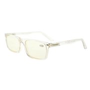 Eyekepper UV Protection, Anti Blue Rays, Spring Hinges Computer Eyeglasses（Yellow Tinted Lenses，Transparent） +1.0
