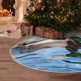 thumbnail image 5 of Lukts Mallard Duck Swimming In A River Print Color Life Christmas Tree Skirt, Winter Holiday Tree Mat Decoration ,Can be Used as A Shawl-30", 5 of 6
