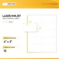 thumbnail image 3 of HOUSELABELS 10-up Shipping Labels (4" x 2") For Laser and Inkjet Printers, 1200 Sheets, 3 of 6