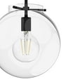 thumbnail image 4 of Hunter - Sacha 1-light Natural Black Iron, Medium Size Pendant Light, Dimmable, Modern Style, Globe Shaped, for Bedrooms, Dining, Living Rooms - 19660, 4 of 8
