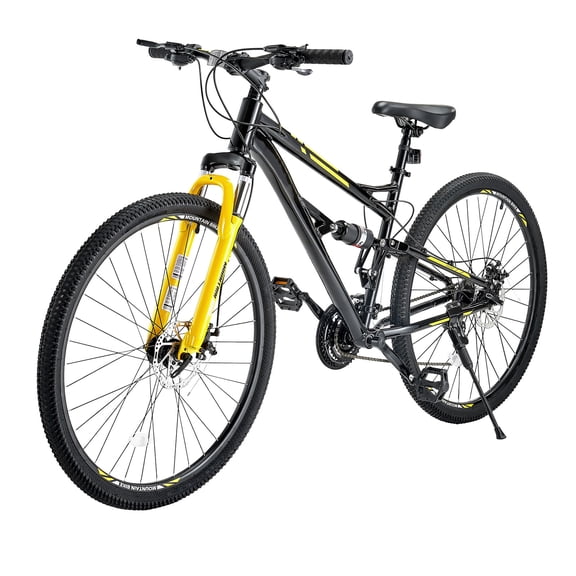 Ambifirner 29" Outdoor Cycling Bike: Adults Mountain Bike 24 Speed Full Suspension Aluminum Frame Dual Disc Brakes MTB for Men Women