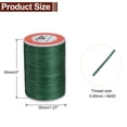 thumbnail image 2 of Uxcell Round Leather Sewing Waxed Thread, 85m / 93 Yards Wax Polyester String, 0.65mm Waxed Cord for Crafts, Bamboo Green, 2 of 6