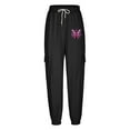 thumbnail image 6 of Fartey Drawstring Cargo Sweatpants for Women 2025 Breast Cancer Awareness Jogger Pants with Pockets Funny Ribbon Print Cinch Bottom Sweatpant Black XL, 6 of 6