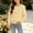 Yellow, variant on Girls Bow Knit Sweater Crew Neck Long Sleeve Scalloped Peter Pan Collar Pullover Top for Winter 5-6 Years