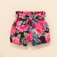 thumbnail image 4 of Dooleck Baby Girl Summer Clothes Infant Ribbed Ruffle Bodysuit Floral Shorts Outfit, 4 of 8