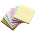 thumbnail image 4 of 24 Pcs Lined Stickies Note Colorful Writing Pad Simple Notepads Memos Pad Easy to Write Ruled Post Stickies Paper Pad, 4 of 9