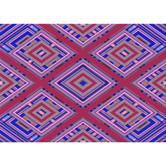 Ahgly Company Indoor Rectangle Patterned Dark Magenta Purple Area Rugs, 2' x 3'