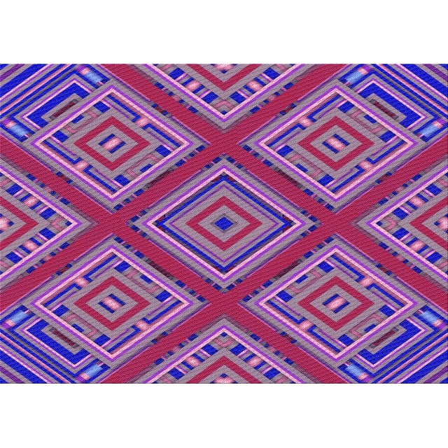 Ahgly Company Machine Washable Indoor Rectangle Transitional Dark Magenta Purple Area Rugs, 7' x 10'