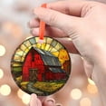 thumbnail image 4 of Red Country Barn: Ornament Style Wall or Window Hanging, 2025, Holiday Decoration, Seasonal Keepsake Gift, Unique Collectible, Window Hanging, Home 2025, Festive Home Accent,, 4 of 5