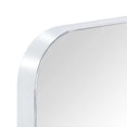 thumbnail image 5 of TEHOME Kengston 24x40'' Polished Nickel Metal Framed Bathroom Mirror for Wall in Stainless Steel Rounded Rectangular Bathroom Vanity Mirrors Wall Mounted, 5 of 9