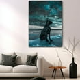 thumbnail image 5 of Cane Corso Christmas Canvas Wall Art Cute Dog Sitting Winter Night Snow Picture Prints Painting Vintage Artwork for Home Decor Frame, 5 of 6