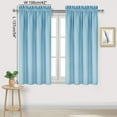 thumbnail image 2 of Energy Efficient Rod Pocket Solid Curtain Panel Thermal Insulation Blackout Curtain for Bedroom Living Room Kitchen,42" x 54",One Panel, 2 of 8
