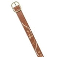 thumbnail image 2 of Time and Tru Women's Embroidered Faux Leather Belt, Brown, 2 of 3