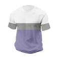 thumbnail image 3 of Generic Mens Waffle Muscle T Shirt Ribbed Crewneck Slim Fit Shirt Casual Stretch Color Block Short Sleeve Tee Shirts, 3 of 6
