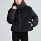 thumbnail image 1 of Chaquetas y abrigos casuales con capucha y manga larga para mujer, chaqueta informal con capucha y cordón ajustable, color liso, corta y cálida., 1 of 9