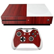 MightySkins MIXBONES-Cherry Grain Skin Decal Wrap for Microsoft Xbox One S - Cherry Grain