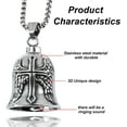 thumbnail image 2 of Guardian Bells for Motorcycle Rider Bikers,Motorcycle Bell Cross Key Chain,Punk Biker Style,Luck Angel Gremlin Keychains for Gifts (H24), 2 of 9