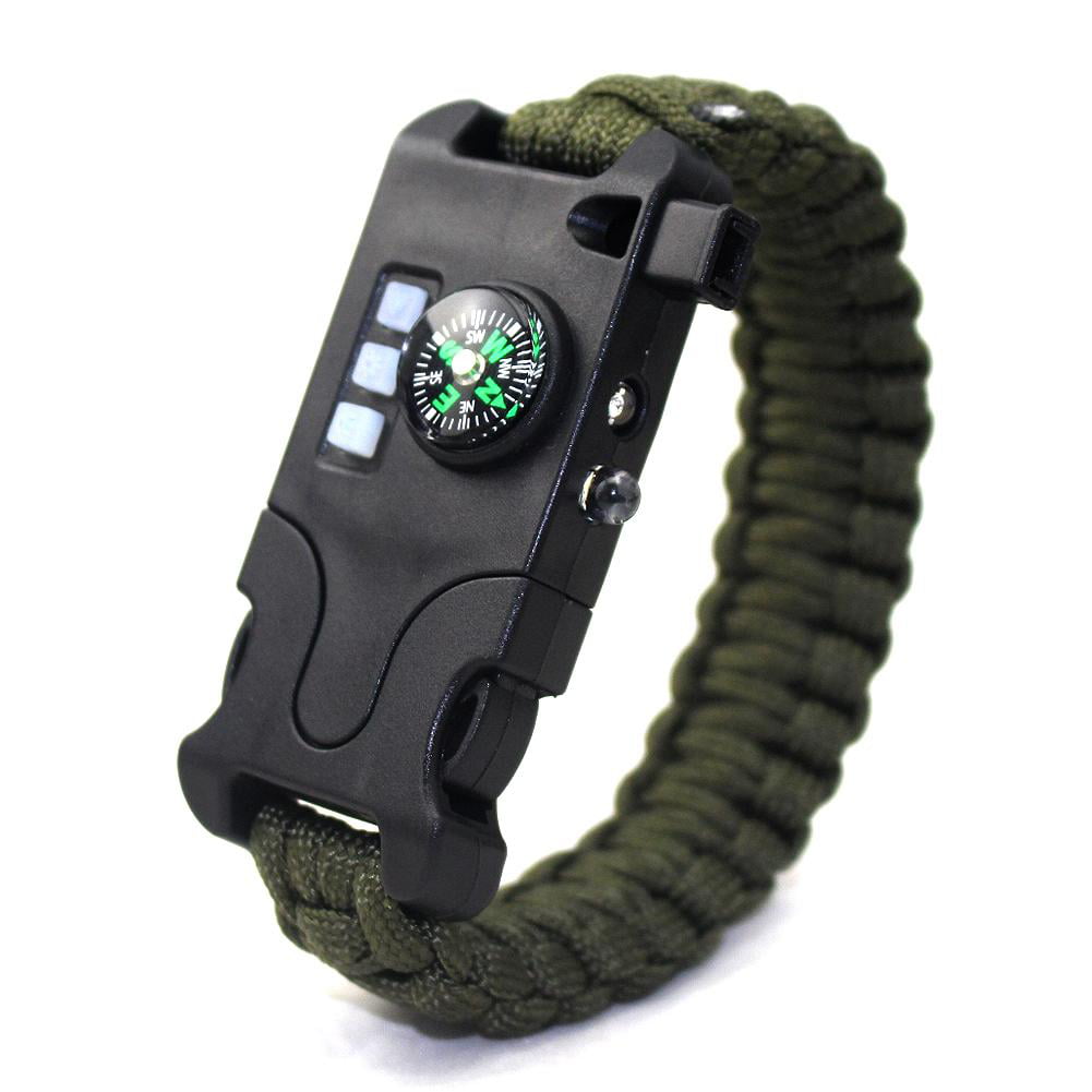 1x Survival Bracelet Outdoor Nylon Braided Hand Rope Removable Cord Wristband GA 